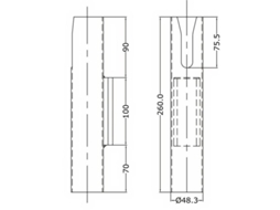 Seanox Rod Holder Fix Open With Slip 260 Mm