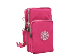 Bolsa Transversal Feminina Carteira Celular Bolsa de Pulso com Alça Ajustável Poliéster