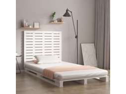Vidaxl Cabeceira De Parede 141x3x91,5cm Madeira De Pinho Maciça Branco