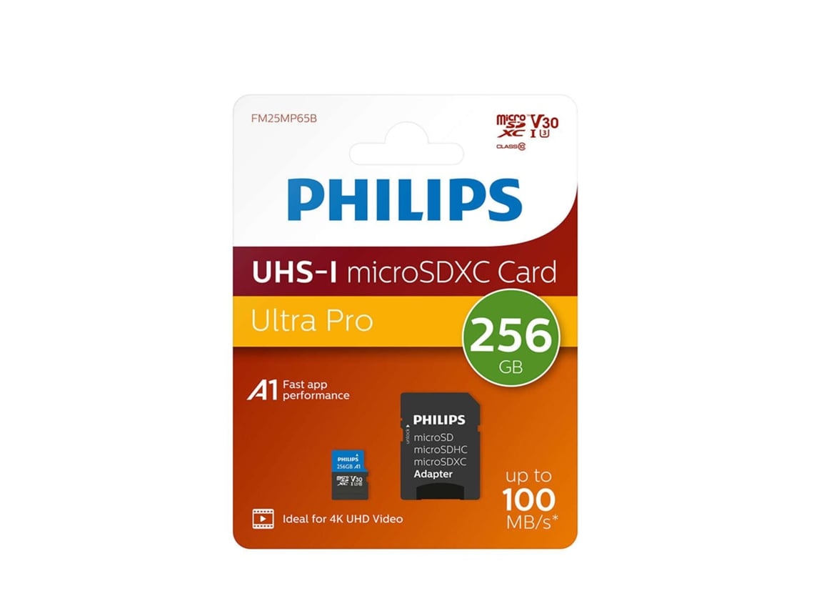 Philips Fm25Mp65B/00 Cartão de Memória 256 Gb Microsdxc Uhs-I Classe 3