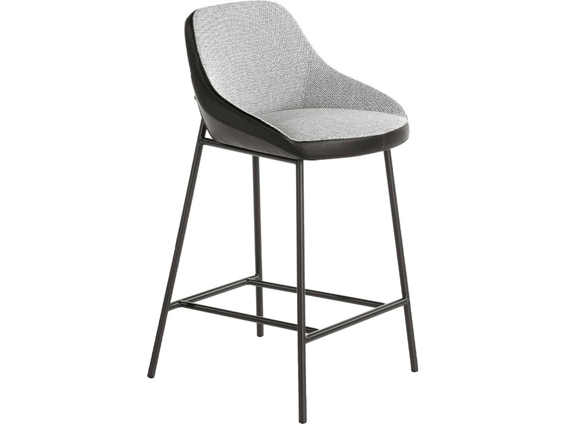 Banqueta ANGEL CERDÁ 4100 (Cinzento, Preto - 51 x 50 x 90 cm)