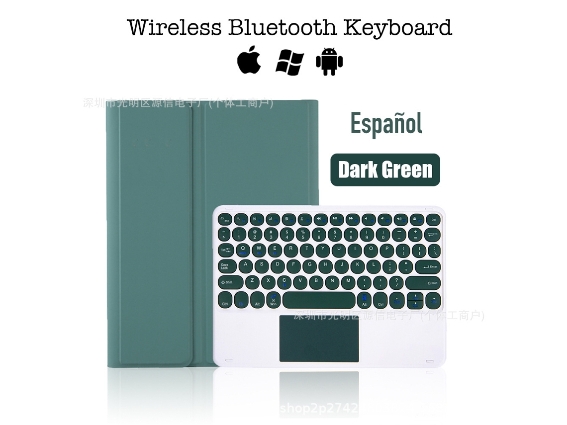 Capa Para Tablet Samsung A8 De 10,5 Polegadas (verde Meia-noite + Espanhol) Para X205/x200