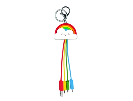 Porta-Chaves com Cabos Usb Arco-Iris