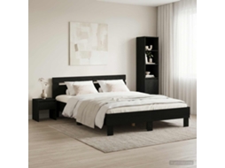 Vidaxl Estrutura Da Cama Carvalho Preto 120 X 190 Cm