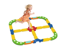 Trave De Equilíbrio Infantil, Estrutura Interativa, Antiderrapante, Plástica, Multicolorida-pt