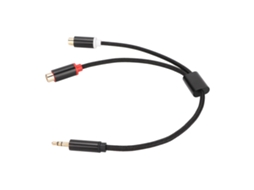 Cabo 3.5mm Para 2 Rca Transmissão Estéreo Adaptador Ouro
