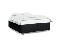 Bed Frame, Bed Frames Vidaxl Preto Tecido (180 X 200 Cm)