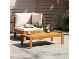 Vidaxl 2 Pcs Conjunto De Sofás De Jardim C/ Almofadões Acácia Maciça