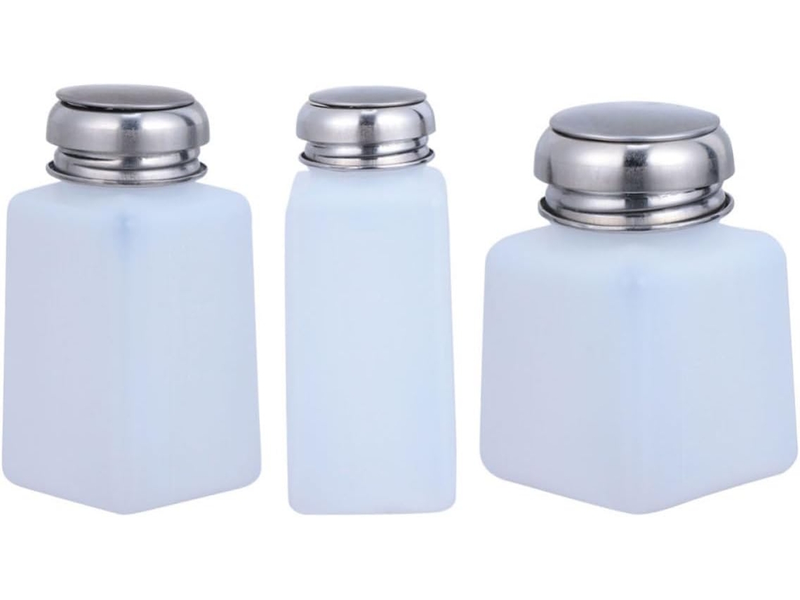 Conjunto De 3 Garrafas De Plástico Branco Antiestáticas, Fáceis De Usar.
