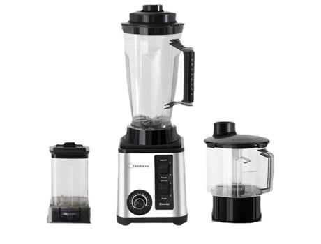 Processador de alimentos multifuncional Zen Electric Chopper 3L 6 em 1 alta potência com 15 modos velocidade adequados para cozinha e casa ZENTAVO