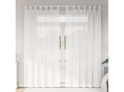 Vidaxl Cortinas De Voile Com Laços 2 Pcs Branco 140x245 Cm