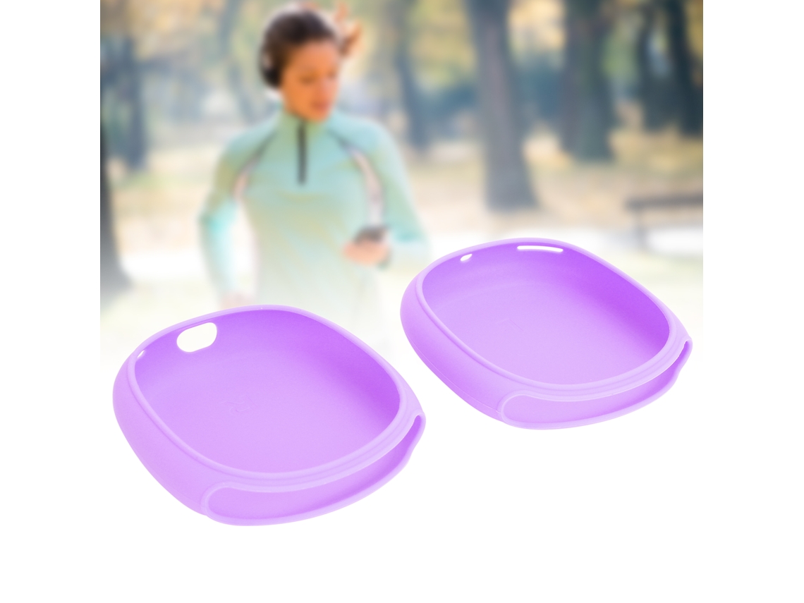 Funda protectora de silicona para auriculares iOS Max, antigolpes y antipolvo, morado
