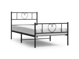 Bed Frame, Bed Frames Vidaxl Preto Aço (80 X 200 Cm)
