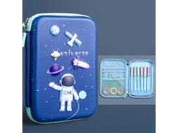 Estojo Escolar Impermeável Com Estampa De Astronauta Azul Escuro Para Estudantes. Aquaforge