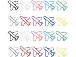 100-clips De Metal E Pet Em Formato Avião Para Materiais Escritório, Organizadores Criativos Para Escritório E Sala De