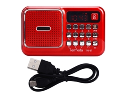 Rádio Portátil Laxiscreed Fm Mp3 Mini Sem Fio Com Alto-falante E Entrada Para Cartão