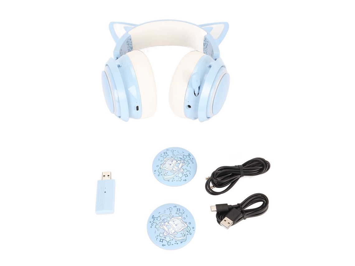 Fone de Ouvido para Jogos Eletrônicos sem fio com conexão Bluetooth tripla EOOCOO