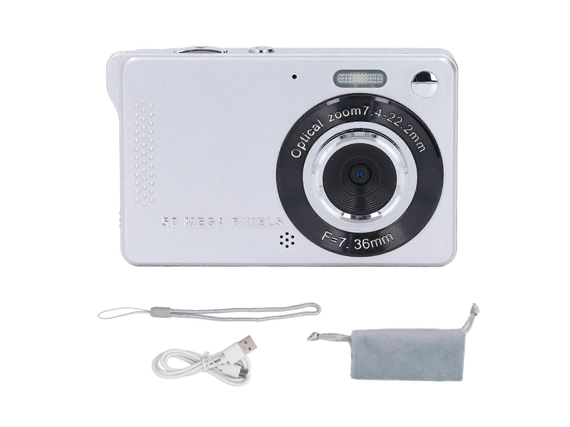 Câmera Digital De Bolso De 50mp Com Resolução 1080p, Tela De 2,8 Polegadas, Autofoco E Estabilização Eletrônica De Imagem.