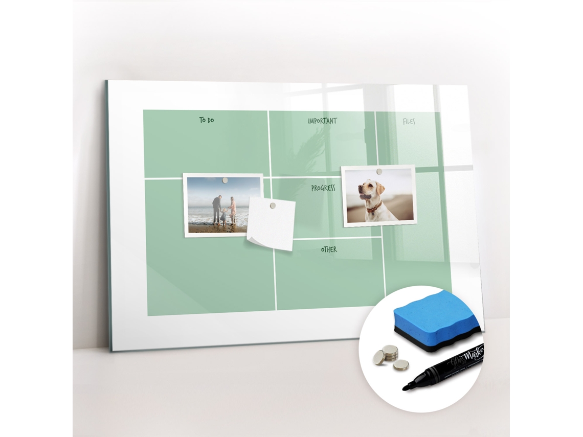 Quadro Magnético Colorido Organizador De Escritório Para A Sala De Estar Espelharte (60x40 Cm)