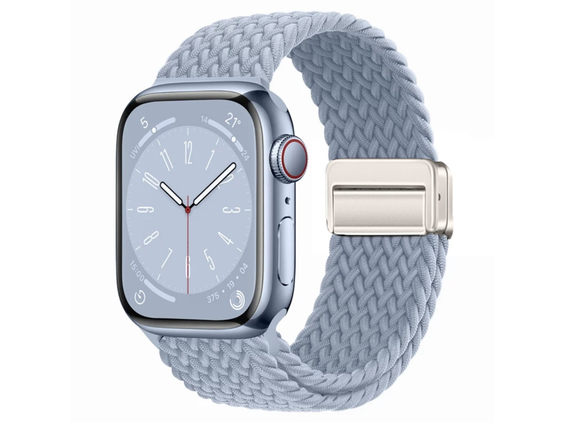 Pulseira Névoa Azul Magnética Trançado Nylon Compatível com Xiaomi Mi Band 10pro, Huawei Fit 3 4 5fit 4pro 5pro