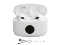Fones De Ouvido Sem Fio Bluetooth Tws Com Display Digital, Controle Por Toque, Branco, Pacote Com 18 Ly Ebike