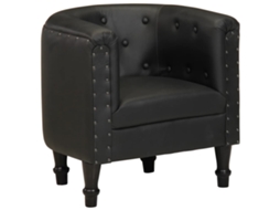 Tub Chair, Tub Chairs Vidaxl Preto Couro
