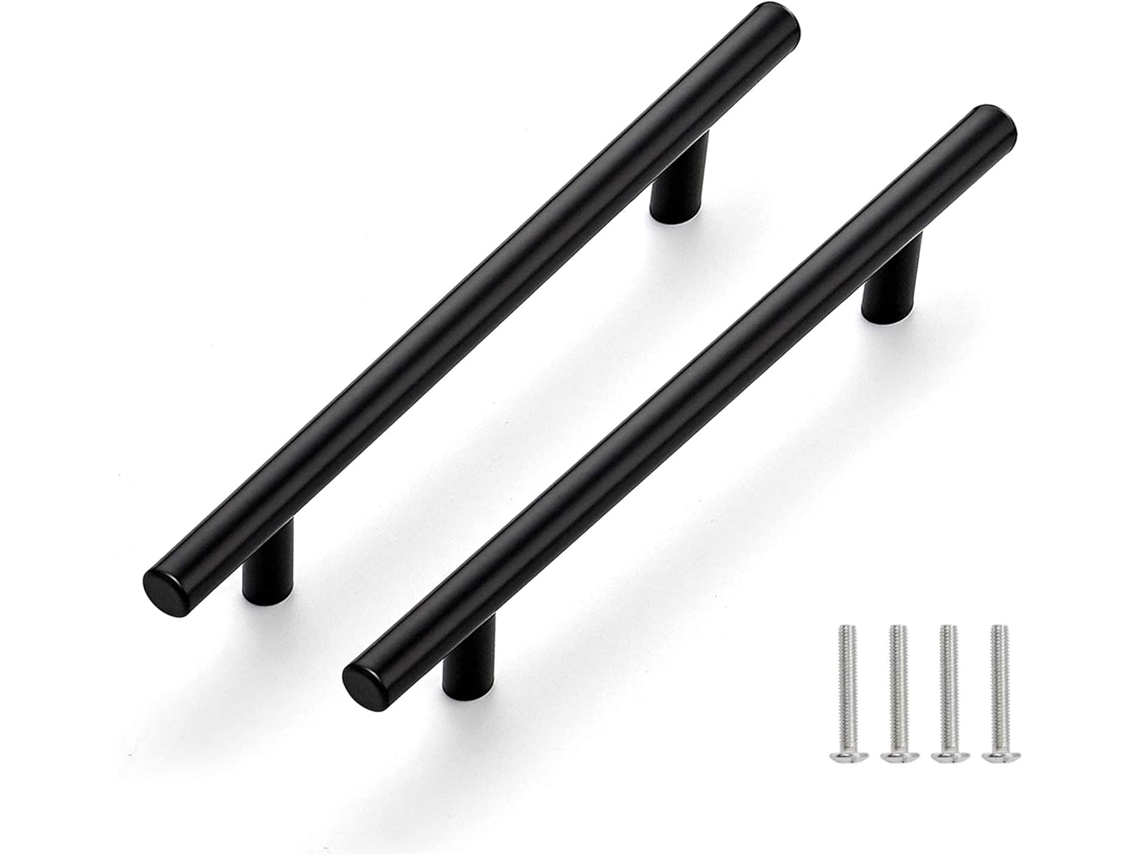 Puxadores Para Móveis, Conjunto De 2, Porta Em Aço Inoxidável Preto Com Parafuso