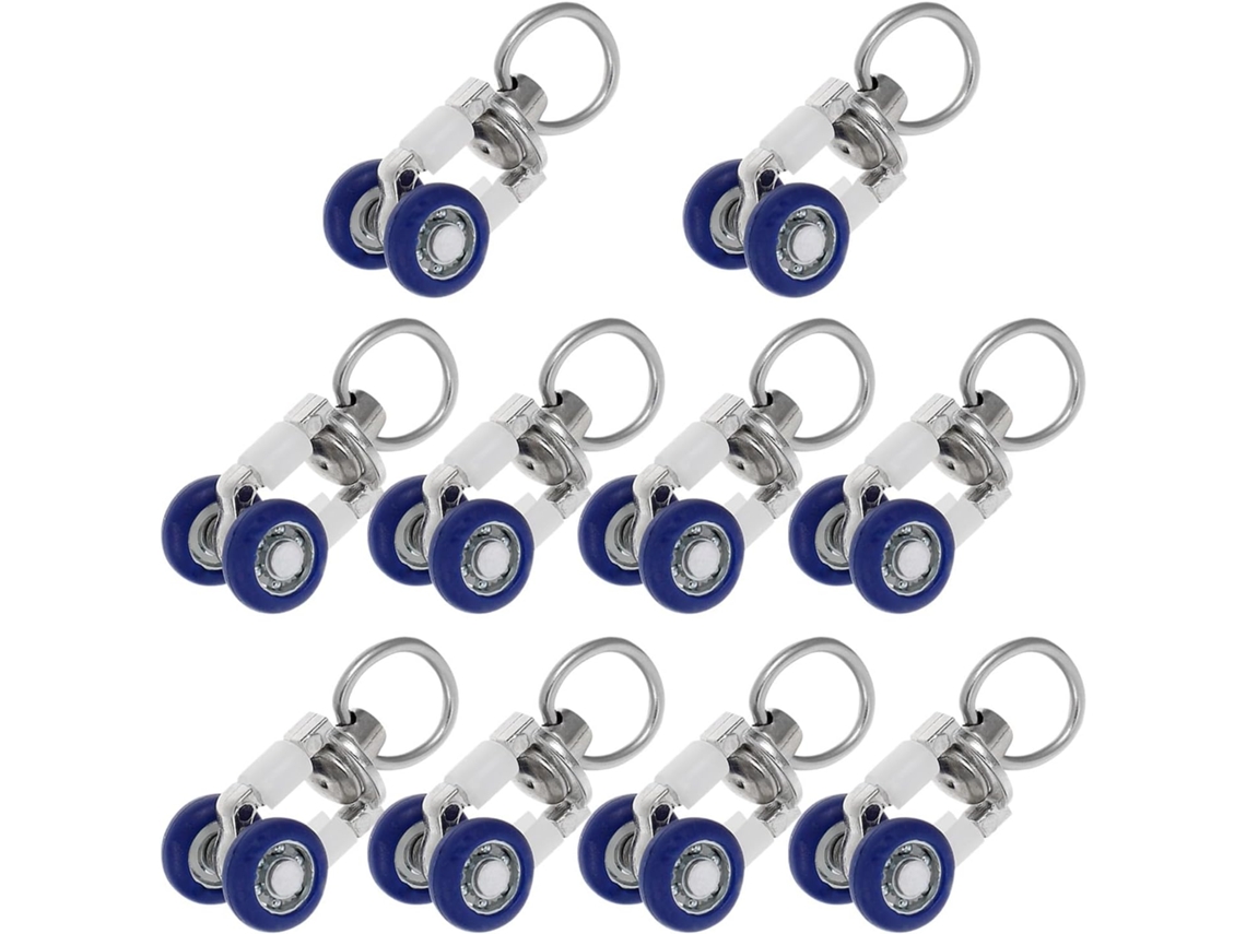Nuobesty Conjunto De 10-polias Ajustáveis Em Aço Inoxidável Para Trilho Cortina Com Rolos Suaves, Ideais Para Janelas E