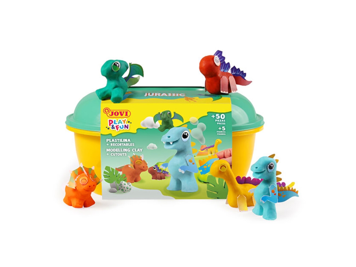 Conjunto de Plasticina Com Cofre Doce JOVI Com 24 Barras de Plasticina e Moldadores