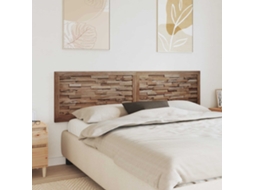 Vidaxl Cabeceira De Cama Natural Madeira De Teca Sólida