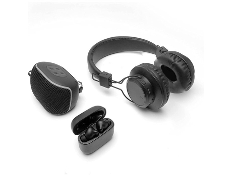 Auricular Bluetooth 5.0 Altifalante Bluetooth Auricular Tws LEDWOOD Pack Happy Geek
