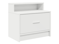Bedside Cabinet, Bedside Cabinets Vidaxl Branco Madeira Processada (n/a)
