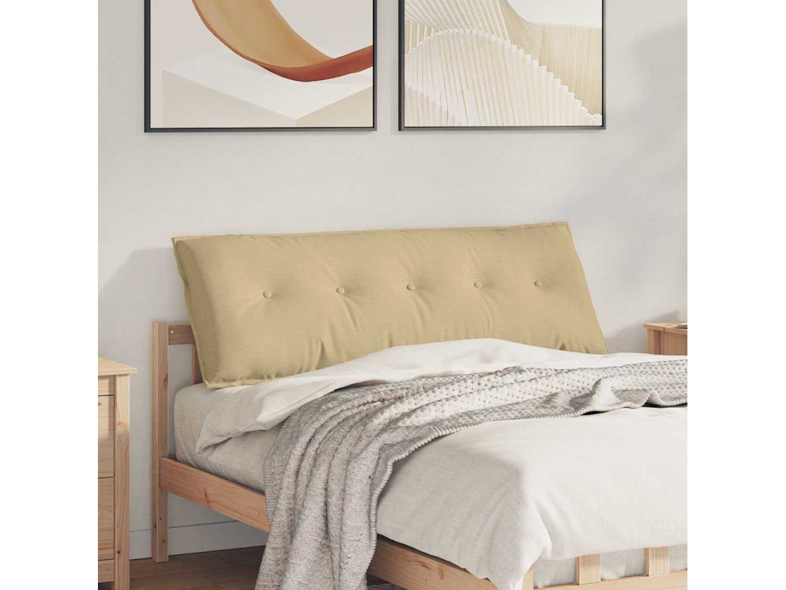 Vidaxl Travesseiro Para Costas Cinza Verde 140 X 50 Cm
