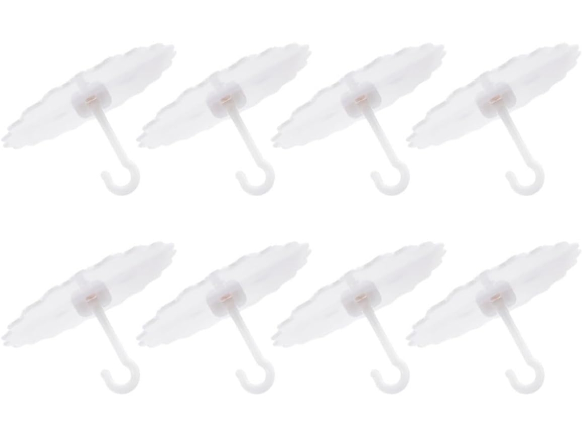 Outanaya 8-ganchos Adesivos Para Pendurar Mosquiteiros De Plástico, Suporte Robusto E Forte Para Tetos De Camas Com