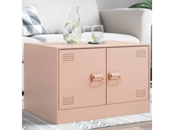 Vidaxl Mesa De Centro 67x50x44 Cm Aço Rosa