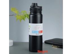 Garrafa Térmica Portátil De Aço Inoxidável (preta, 600 Ml) Com Filtro De Chá À Prova De Vazamentos.