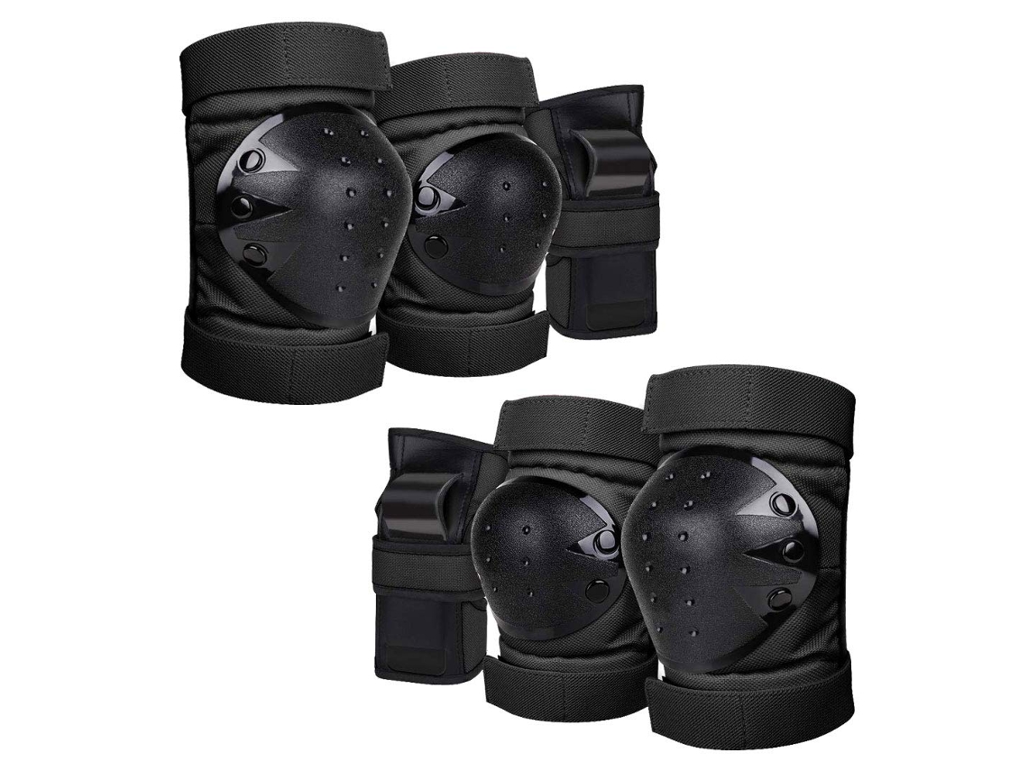 Conjunto de Proteção 3 em 1 AQUAFORGE para Skate com Joelheiras, Cotoveleiras e Munhequeiras