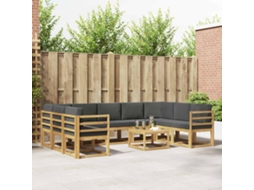 Vidaxl Conjunto De Sofás Para Exterior 10 Unid. Branco E Antracite