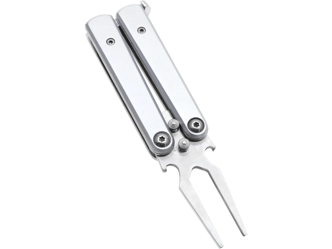 Ferramenta Dobrável Para Reparar Marcas De Tacos Golfe Com Marcador, Feita De Metal, Plástico E Aço Inoxidável, Com