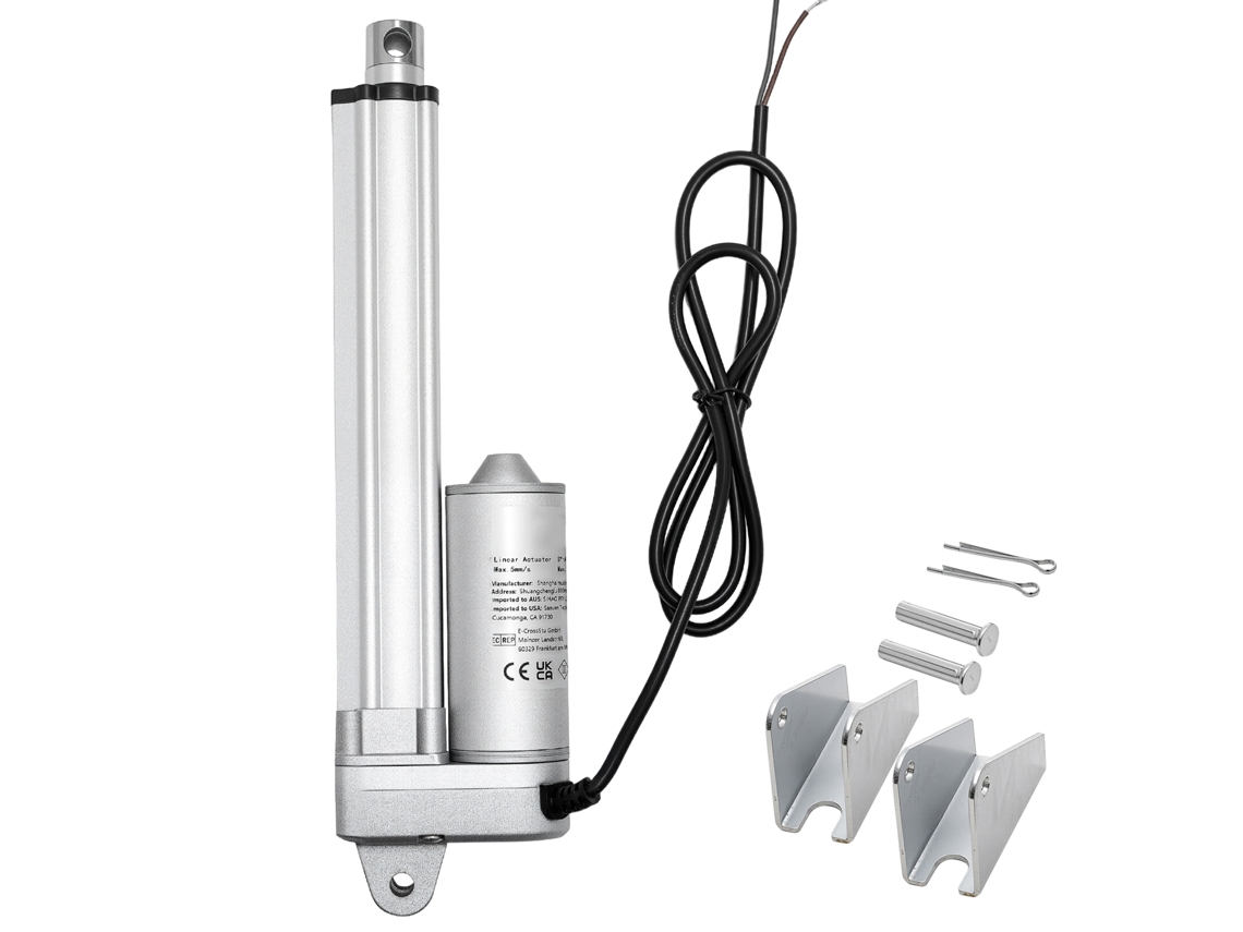 Atuador Linear Succebuy De 12 V 152,4 Mm 3000 N Ip65 Prata 5 Mm/s Impermeável