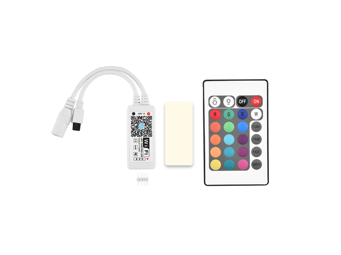 Controlador LED RGB com controle remoto de 24 teclas EOOCOO
