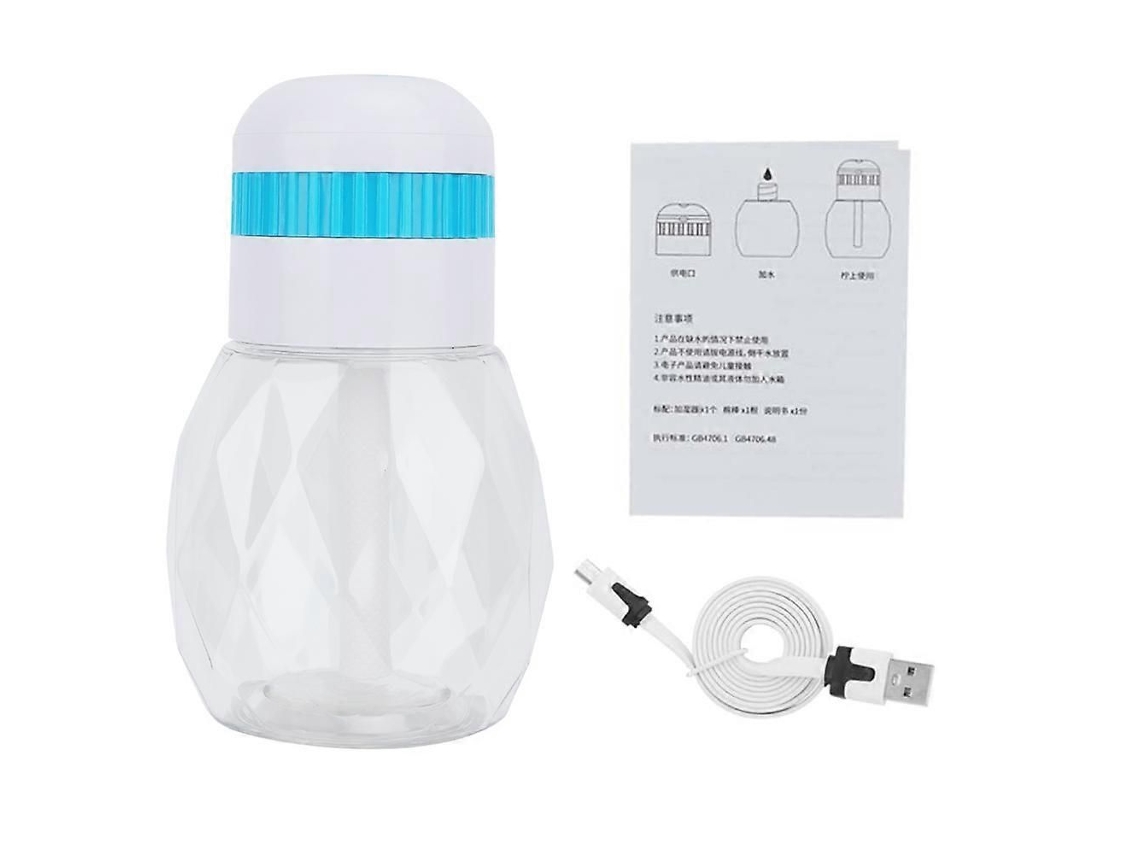Mini Umidificador Purificador de Ar Usb para Tampa de Garrafa com Luz Colorida ELECTVAULT1 (azul)