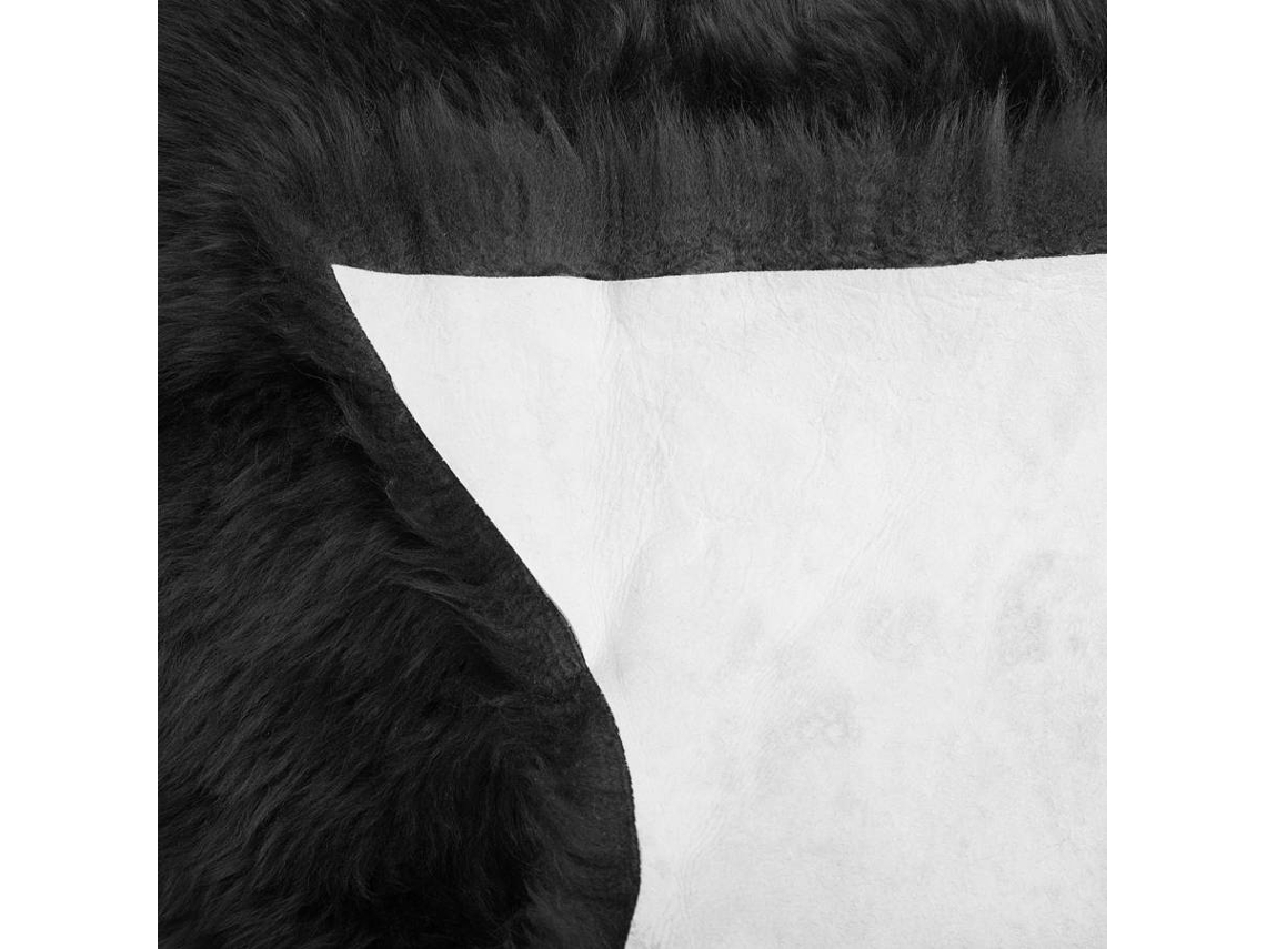 Tapete Uluru (Preto - Pele Genuína - 100-110x65x8 cm)