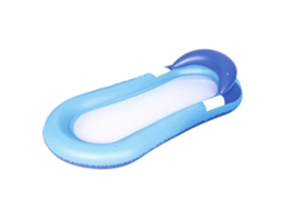 Boia Inflável Individual Para Piscina, Espreguiçadeira Flutuante, Brinquedo Aquático Para Homens E Mulheres, Azul.