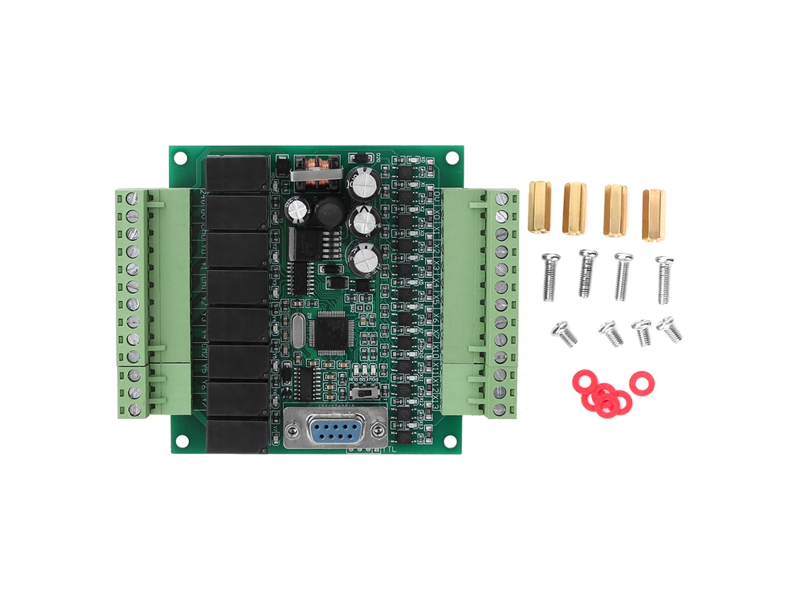 Placa De Controle Programável Industrial Plc Fx1n 20mr Para Controle Automático Dc 22v-28v