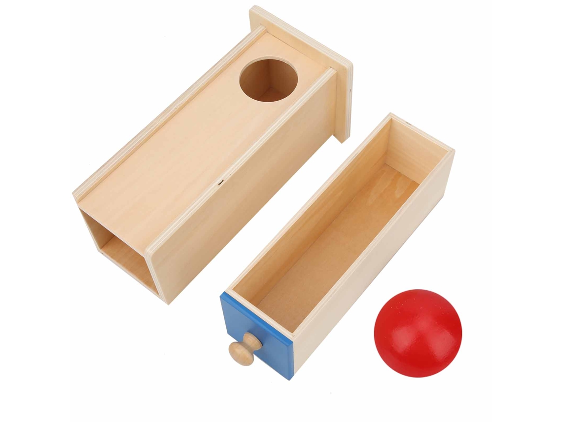Primerox caixa de Bola de Madeira Imbucare Brinquedo Educativo para Bebês Meninas e Meninos