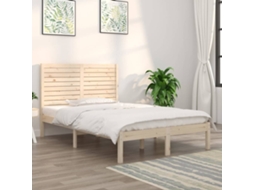 Estrutura De Cama 140x190 Cm Madeira Maciça