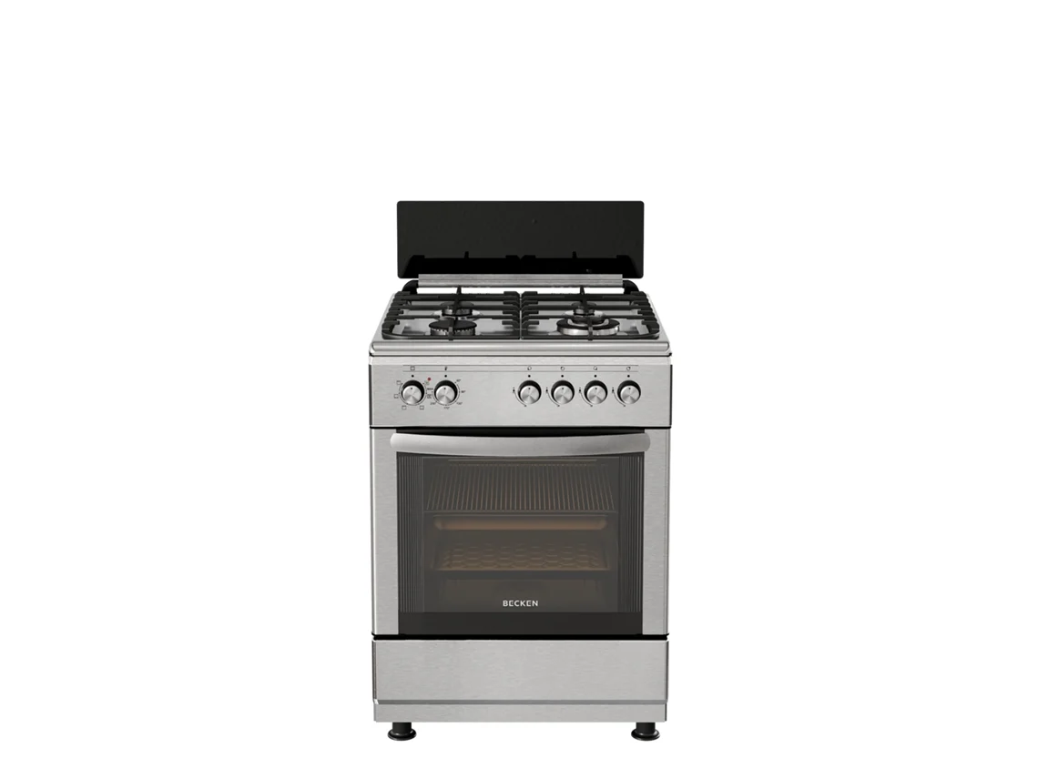 Fogão BECKEN BMS4507N IX (64 L - Elétrico e Gás Butano-Propano -Inox)