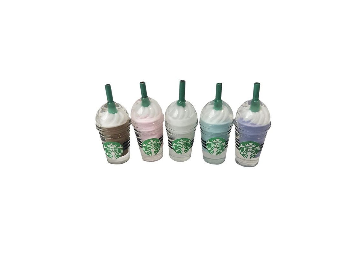 2026 set de 5 Accesorios para Mini Frappuccinos. Ideal También para Barbies Y Otras Muñecas.