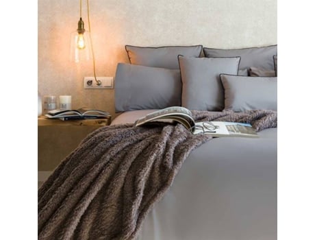 Capa de Edredão COTTON ARTEAN (Cinzento - 220x220 cm - Bambú)